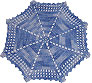 Deckerl &Oslash; 19 cm, blau mel. (h1058)