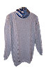 Damenpulli mit Zopfmuster, silberfarben (w1002)