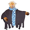Poncho mit Zopfmuster(w1074)